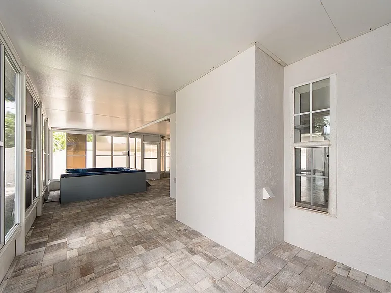 Brick pavers inside the Florida Rooms as well