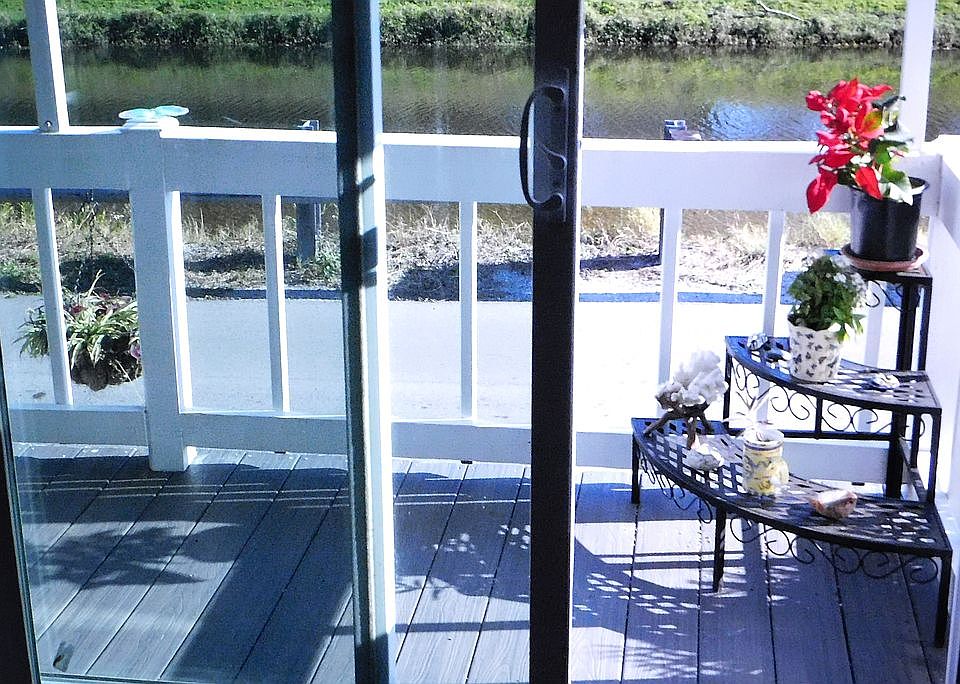 Patio door to covered porch