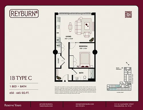 Floor plan 1B Type C