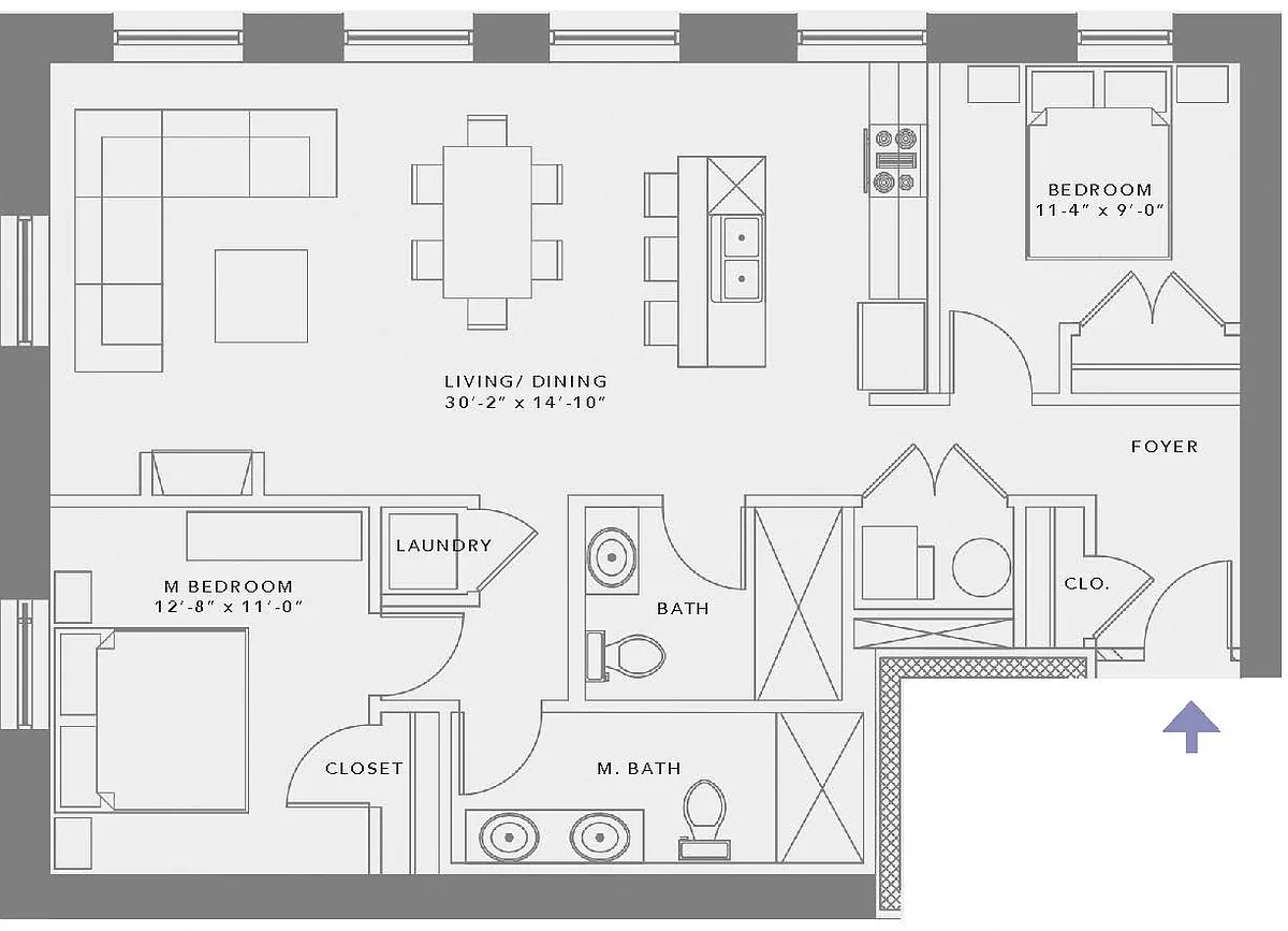 Floor plan 04 Tier - NE Corner