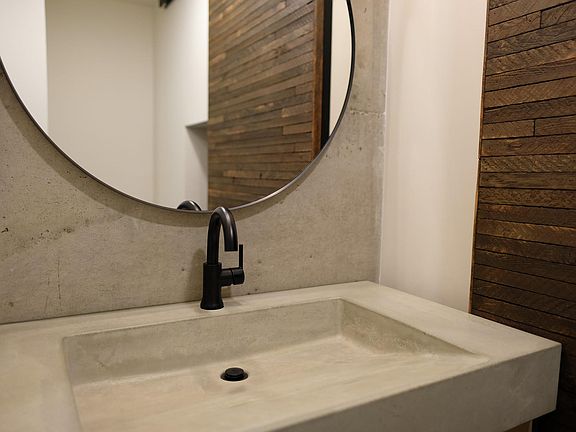 Custom concrete bathroom sink.