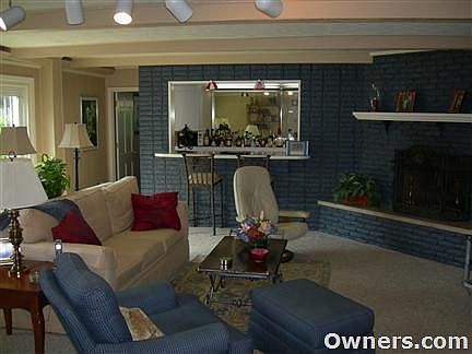 family room with separate bar area