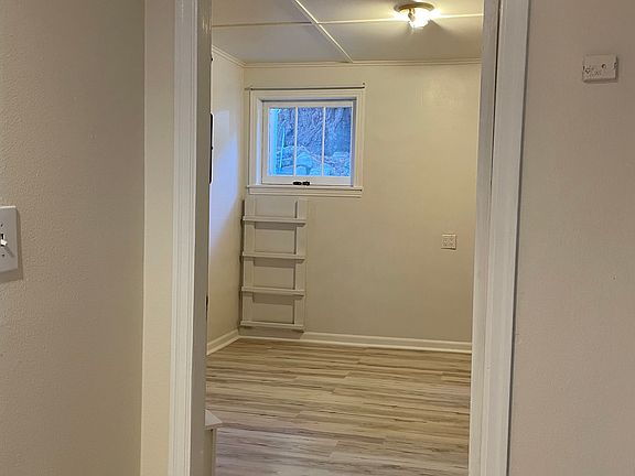 View of large bedroom off of main living area.