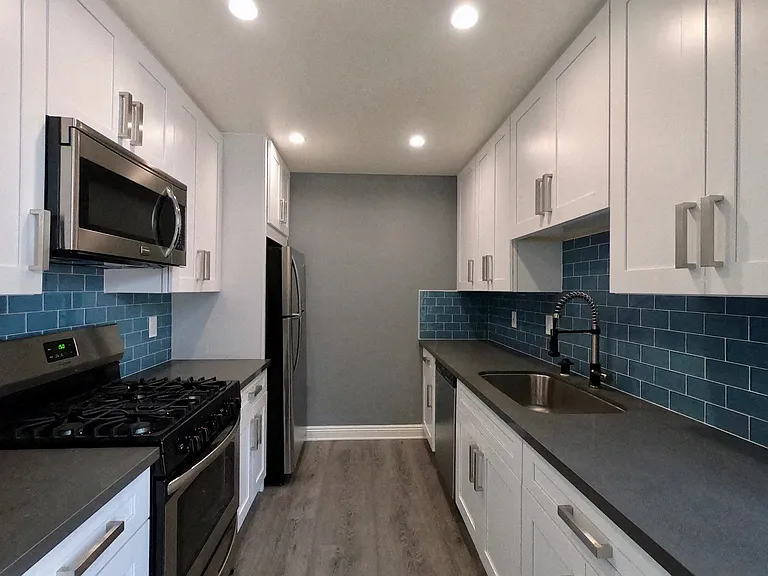 Brand new kitchen cabinets, back splash, quartz stone counter tops, and stainless steel appliances with fridge!