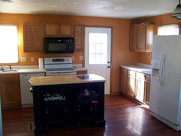 Kitchen & Door leads to deck