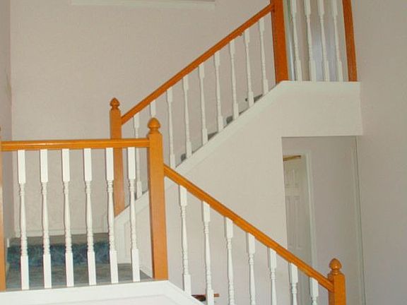 Vaulted ceilings give staircase drama