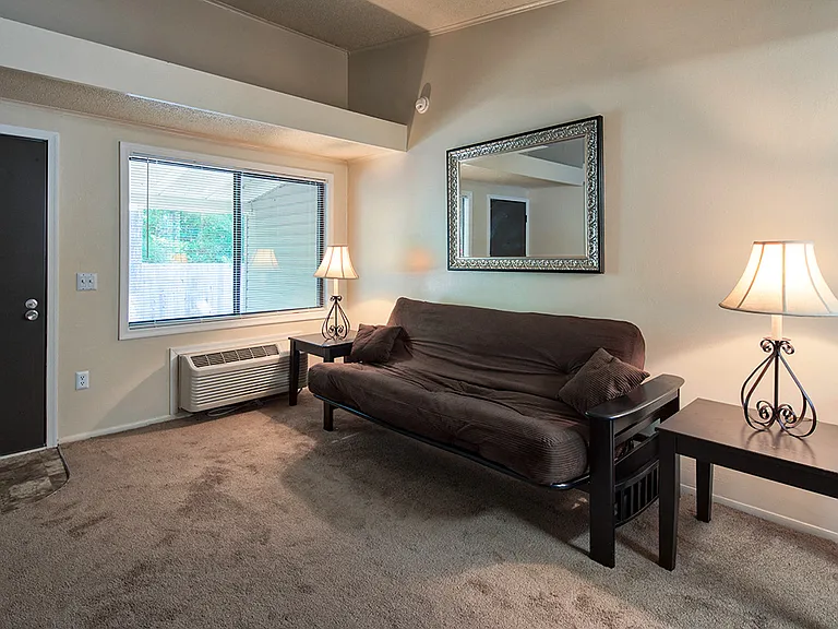Living area in efficiency apartments