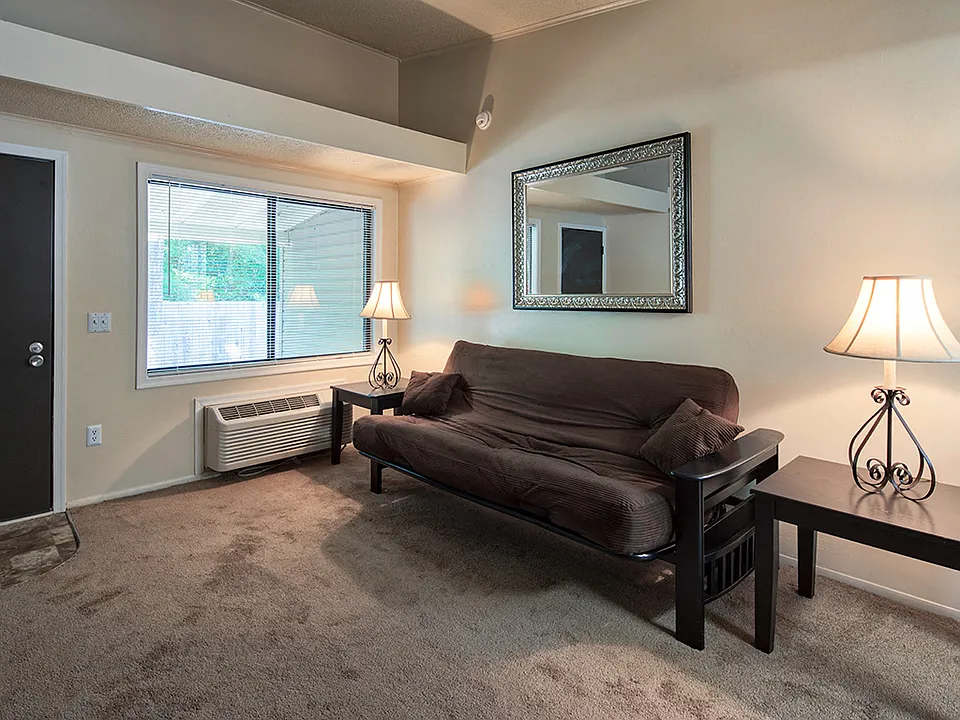 Living area in efficiency apartments