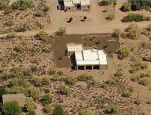 Aerial showing house & lot