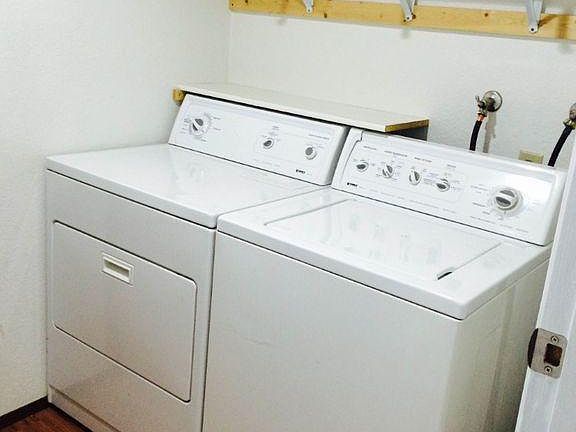 Laundry room with storage