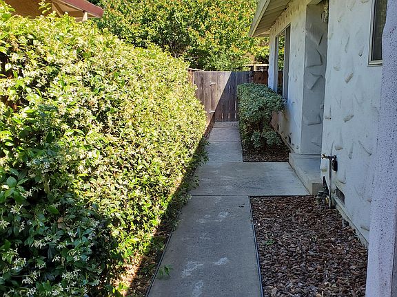 Private walkway to entry