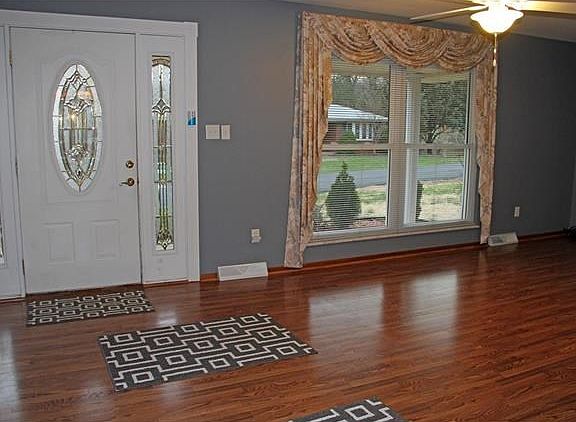 Beautiful etched glass door