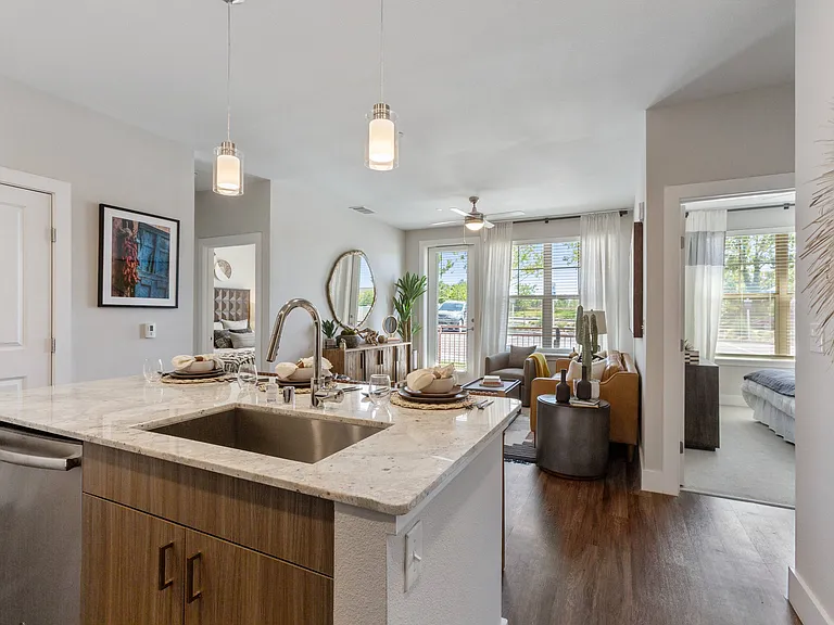 Spacious Kitchen and Living Room