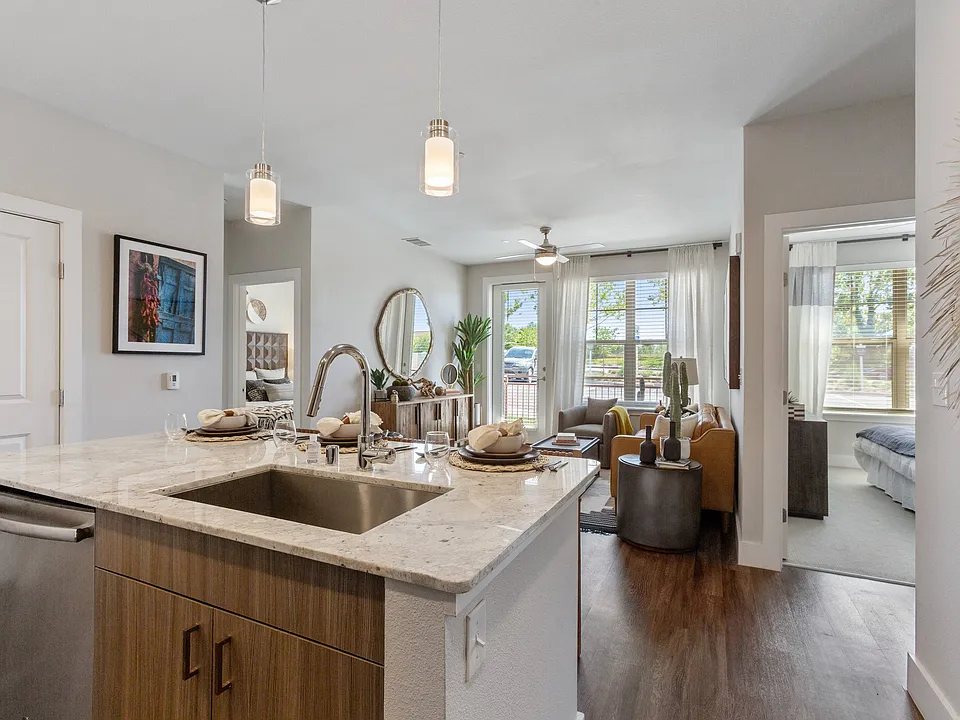 Spacious Kitchen and Living Room