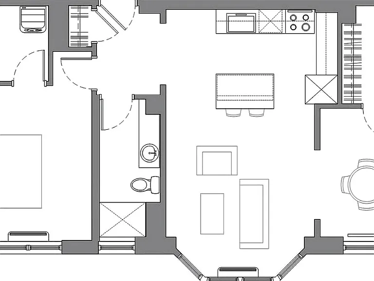 Large One Bedroom with Den Large One Bedroom with Den