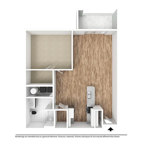 Floor plan 1 Bed C D