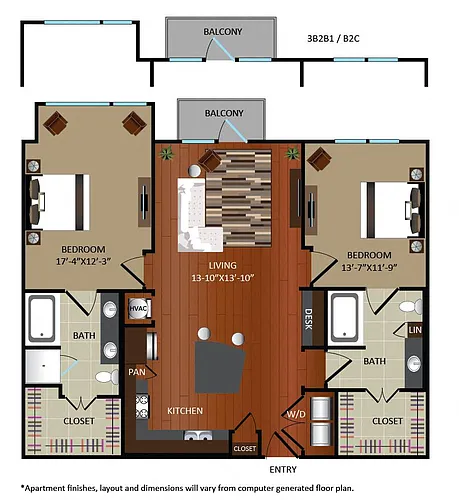Floor plan 3B2B-1