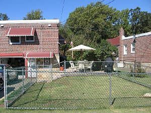 fenced rear yard