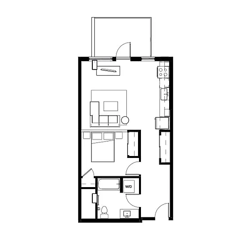 Floor plan One Bed 20