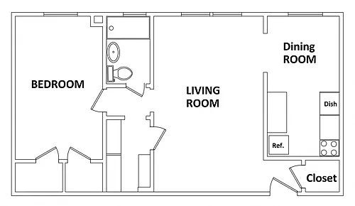 Floor plan 1 Bedroom