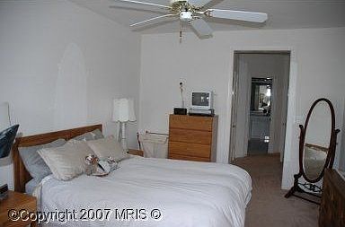 Enormous bedroom with ceiling fans and huge walk-in closet