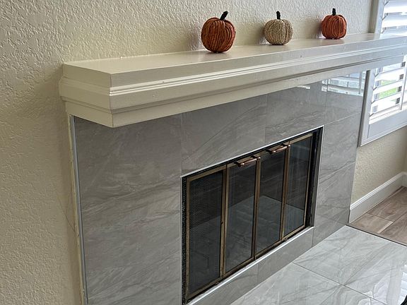 Cozy fireplace for chilly evenings