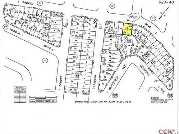 CCSD #334. Double Lot in the Pines on Ardath Dr.