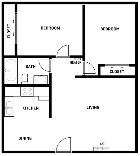 Floor plan 2 bedroom
