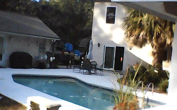 Guest house on right two story