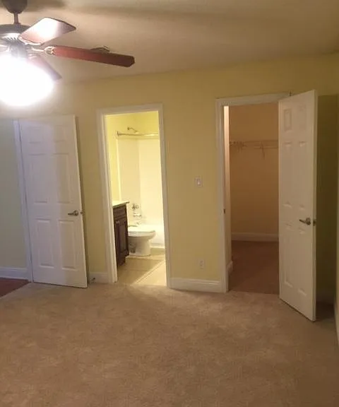 Master Bedroom facing Bath and Walk-in Closet