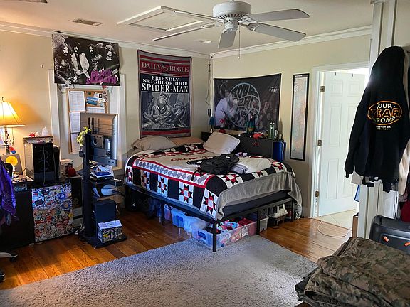 Upstairs bedroom with an adjoining bathroom