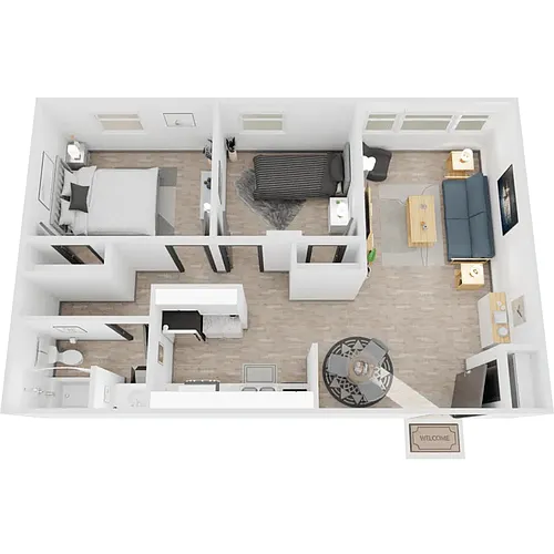 Floor plan Modern Two Bedroom