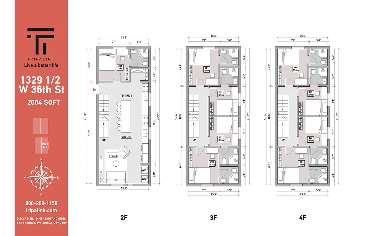 Floor plan 1331 1/2 W 36th St