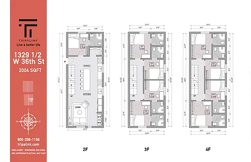 Floor plan 1329 1/2 W 36th St