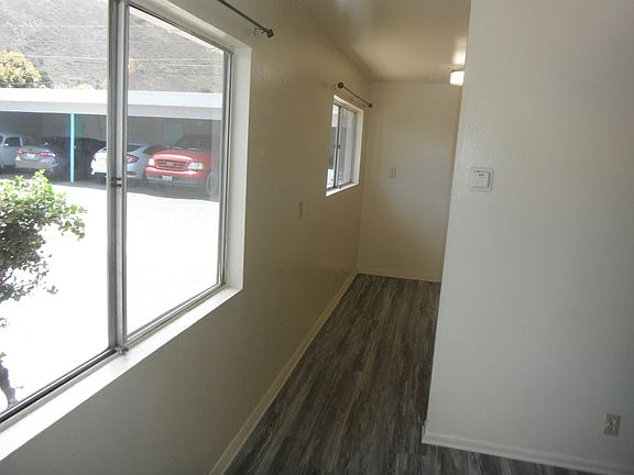 New flooring looking into kitchen