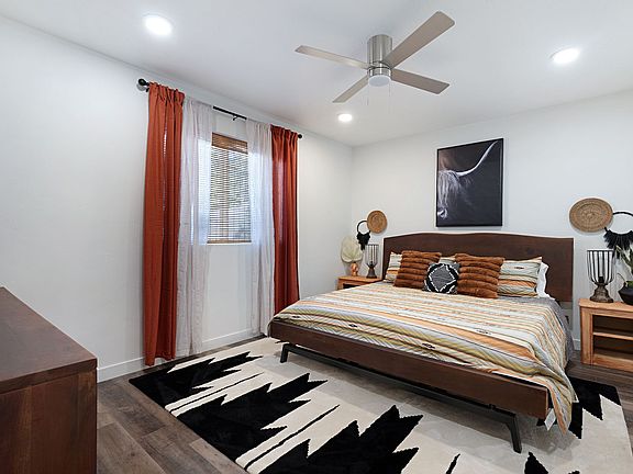 The master bedroom is located at the back of the apartment for added privacy and features a new king-size bed, Smart TV, large full size closet, full dresser and a private ensuite bathroom.