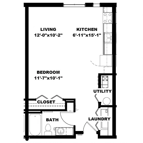 Floor plan Studio E1