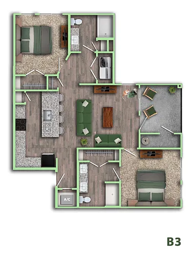 Floor plan B3