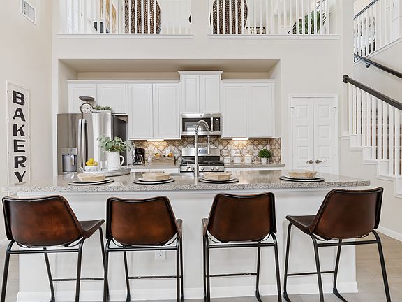 Breakfast bar in kitchen
