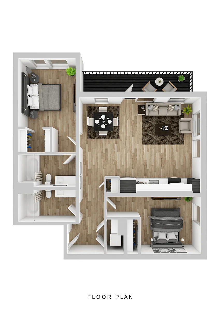 Floor plan Broadrock - 2 Bed A6 Large Balcony