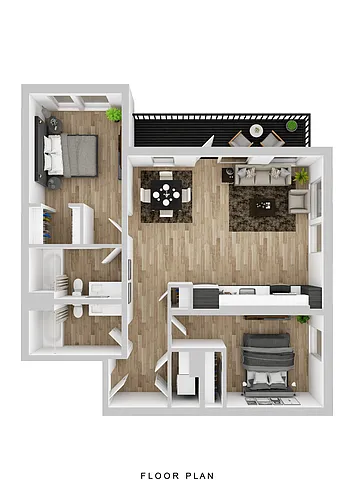 Floor plan Broadrock - 2 Bed A6 Large Balcony