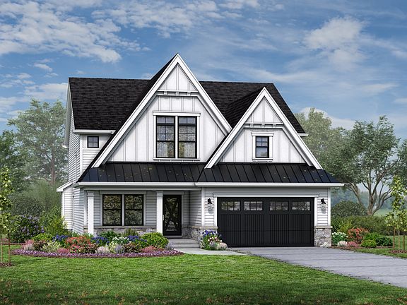 The Abbey Modern Farmhouse Elevation by DJK Custom Homes