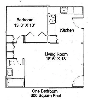 Floor plan One Bedroom