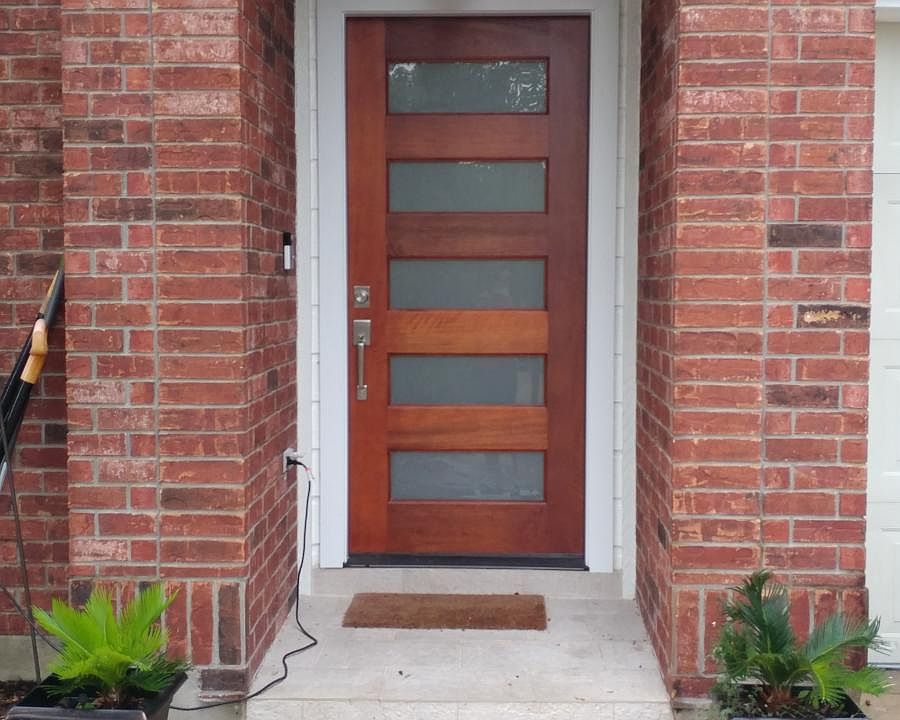 Front door. One of the many modern features.