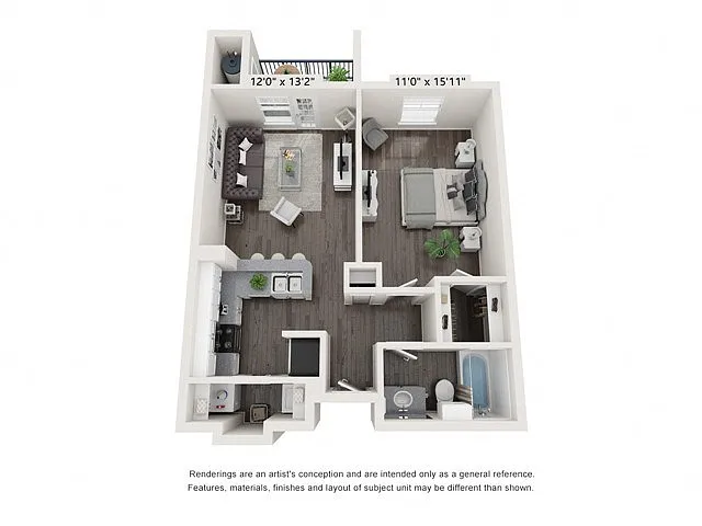 Floor plan A1A Renovated