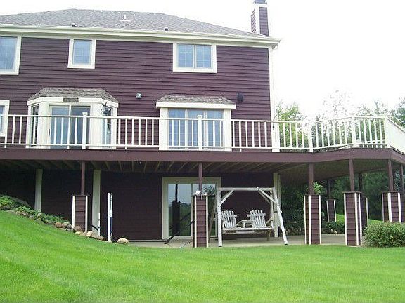 Rear view-covered patio area