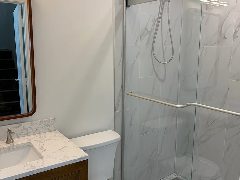 Bathroom with walk in shower