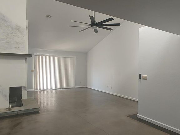 Large living room with fireplace
