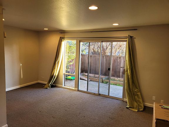 Living Area with back yard