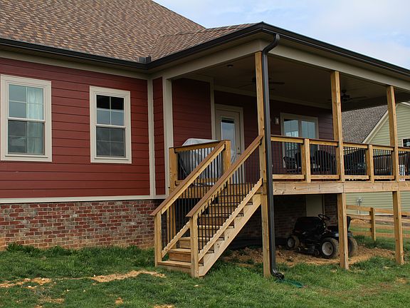 Covered deck with 2 fans